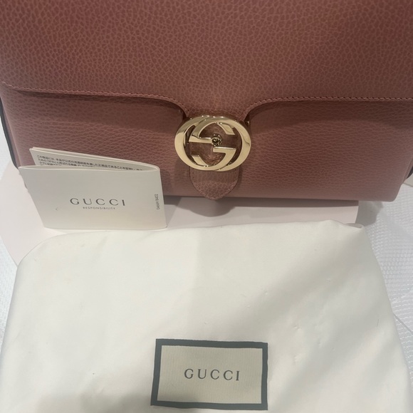 Drawing 2/1/24 at my Live show! NEW Pink Gucci Interlock Calfskin Large - Picture 10 of 11